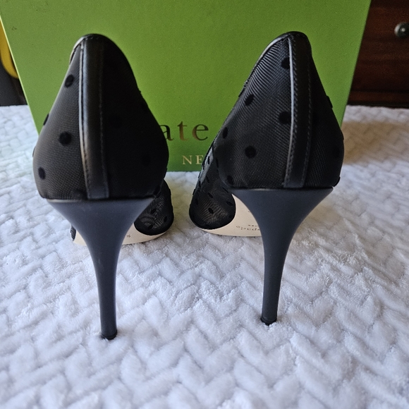Kate Spade NY Lasalle Polka Dot Mesh Heels Size 6.5M - Picture 7 of 14